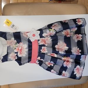 Jona Michelle  girls dress, size 5, flowers and stripes
